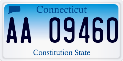 CT license plate AA09460