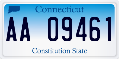 CT license plate AA09461
