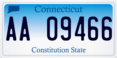 CT license plate AA09466