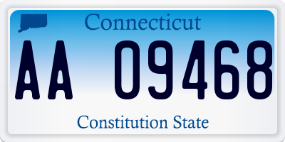 CT license plate AA09468