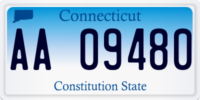 CT license plate AA09480
