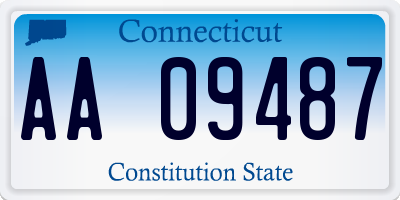 CT license plate AA09487