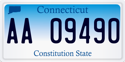 CT license plate AA09490