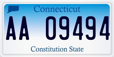 CT license plate AA09494