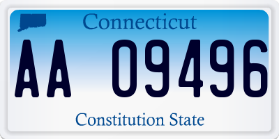 CT license plate AA09496