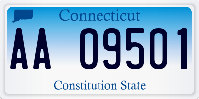 CT license plate AA09501