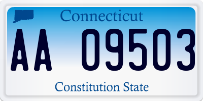CT license plate AA09503