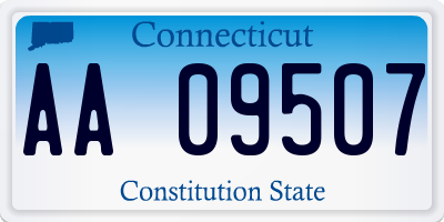 CT license plate AA09507