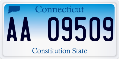 CT license plate AA09509