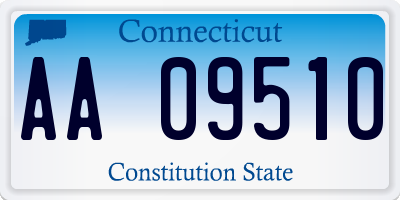 CT license plate AA09510