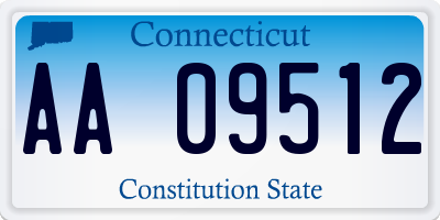 CT license plate AA09512