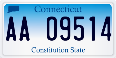 CT license plate AA09514