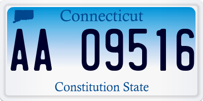 CT license plate AA09516