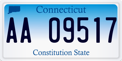 CT license plate AA09517