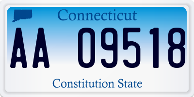 CT license plate AA09518