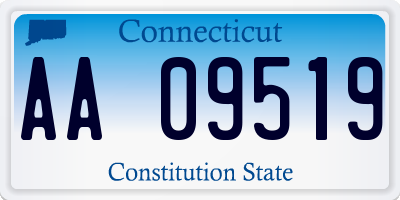 CT license plate AA09519