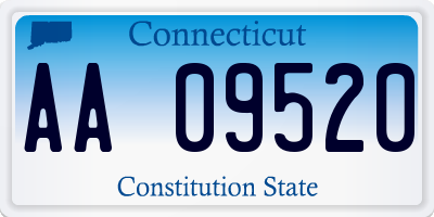 CT license plate AA09520