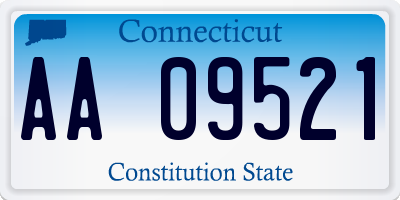 CT license plate AA09521