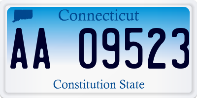 CT license plate AA09523