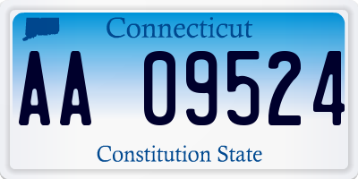CT license plate AA09524