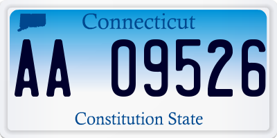 CT license plate AA09526
