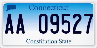 CT license plate AA09527