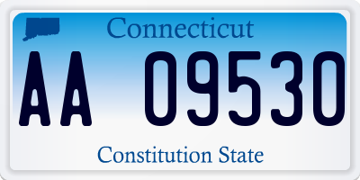 CT license plate AA09530