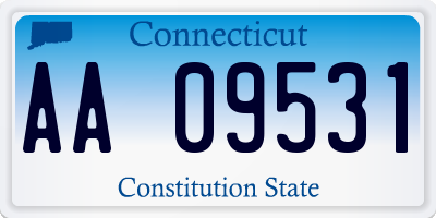 CT license plate AA09531