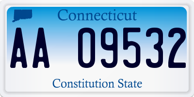 CT license plate AA09532