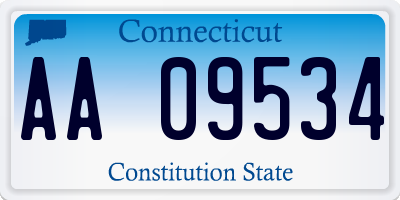 CT license plate AA09534