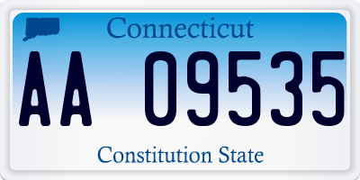 CT license plate AA09535