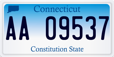 CT license plate AA09537