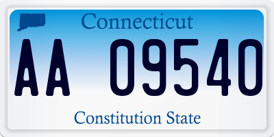 CT license plate AA09540
