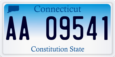 CT license plate AA09541