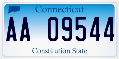 CT license plate AA09544
