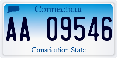 CT license plate AA09546