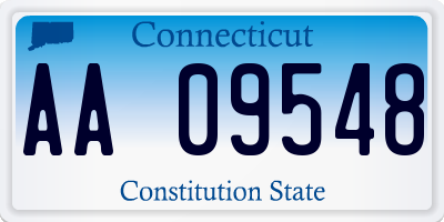 CT license plate AA09548