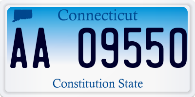 CT license plate AA09550