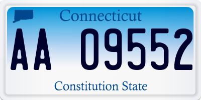 CT license plate AA09552