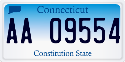 CT license plate AA09554