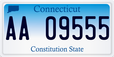 CT license plate AA09555