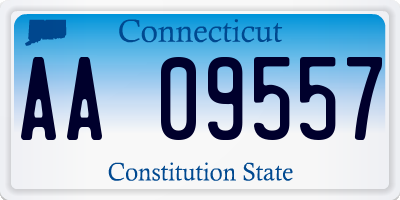 CT license plate AA09557
