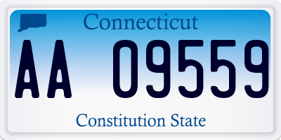 CT license plate AA09559