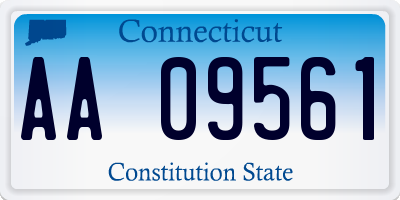 CT license plate AA09561