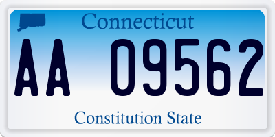 CT license plate AA09562