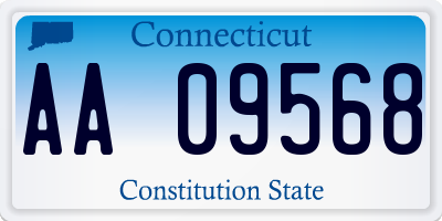 CT license plate AA09568
