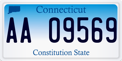 CT license plate AA09569