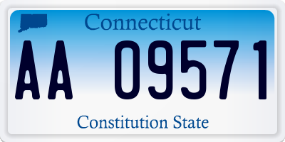 CT license plate AA09571