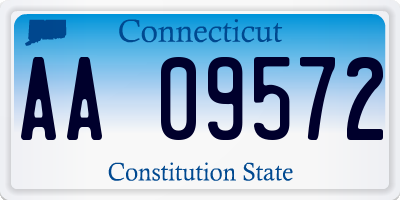 CT license plate AA09572