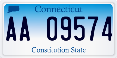 CT license plate AA09574